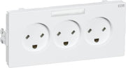 LK Clic line stikkontakt trippel EDB m. j hvid