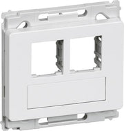 Opus 66 Dataudtag Lige For 2XRJ45 Hvid