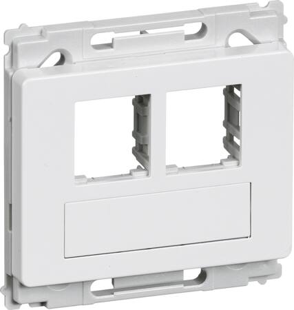 Opus 66 Dataudtag Lige For 2XRJ45 Hvid