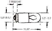 GLØDELAMPE MG5.7 0,04A 28V