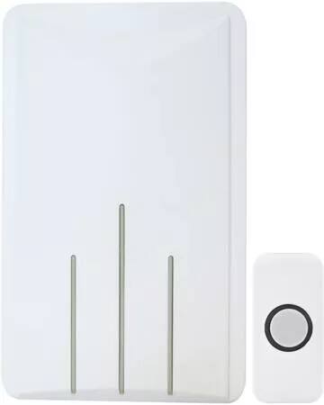 Dørklokkesæt m. indbygget transformer - Hvid
