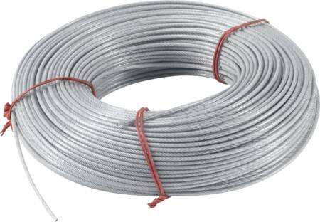WIRE 3MM M/PVC KAPPE I RING
