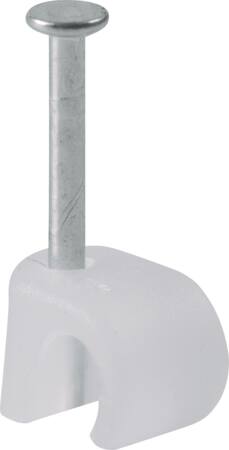 Kabelclips til 5-7mm kabel 20mm søm natur - 100 stk.