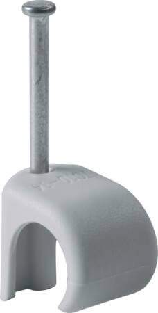 Kabelclips til 10-13mm kabel 30mm søm grå - 100 stk.