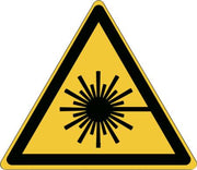 SKILT TREKANT LASER BEAM 22X25MM RL.250