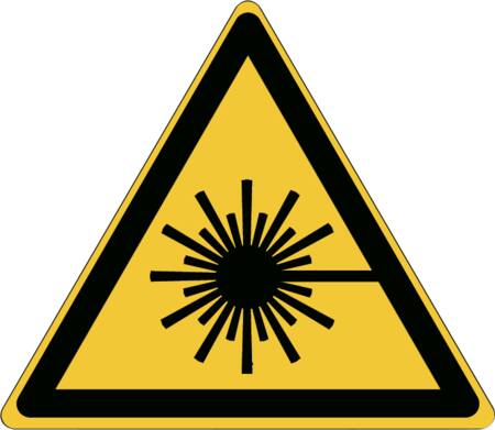 SKILT TREKANT LASER BEAM 22X25MM RL.250