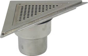 BLÜCHER 110 mm hjørneafløb til smøremembran, uden studs, lodret