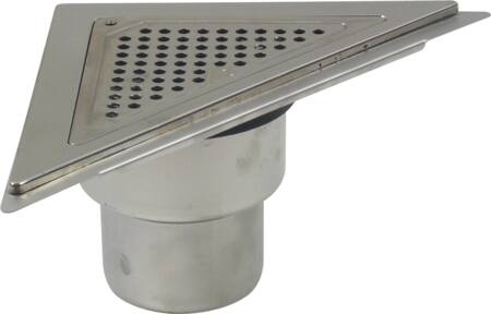 BLÜCHER 110 mm hjørneafløb til smøremembran, uden studs, lodret