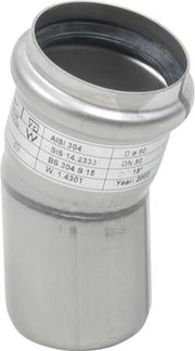 BØJNING 15 GRADER Ø50MM AISI304