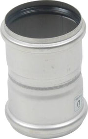 75 mm Dobbelt stikmuffe rustfri AISI304/EN1.4301 BLÜCHER