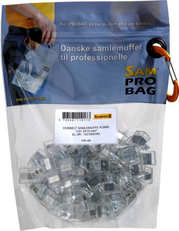 100 STK DOBB.SAMLEMUFFEK/KOMBI I PROBAG