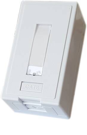 OFFICE BOKS 1 PORT HVID