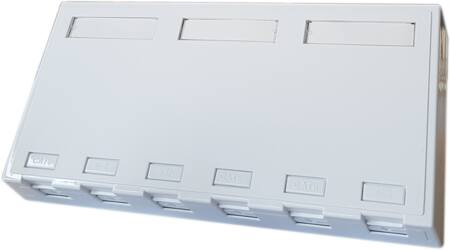 OFFICE BOKS 6 PORT HVID