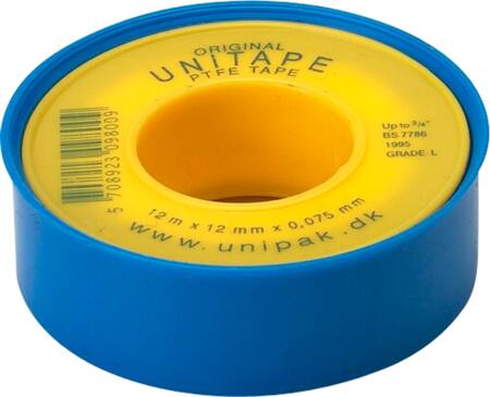 Unipak Unitape gevindtape, 12 x 0,075 mm, 12 m rulle