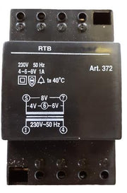 TRAFO TIL DINSKINNE MONTAGE 230V/8V