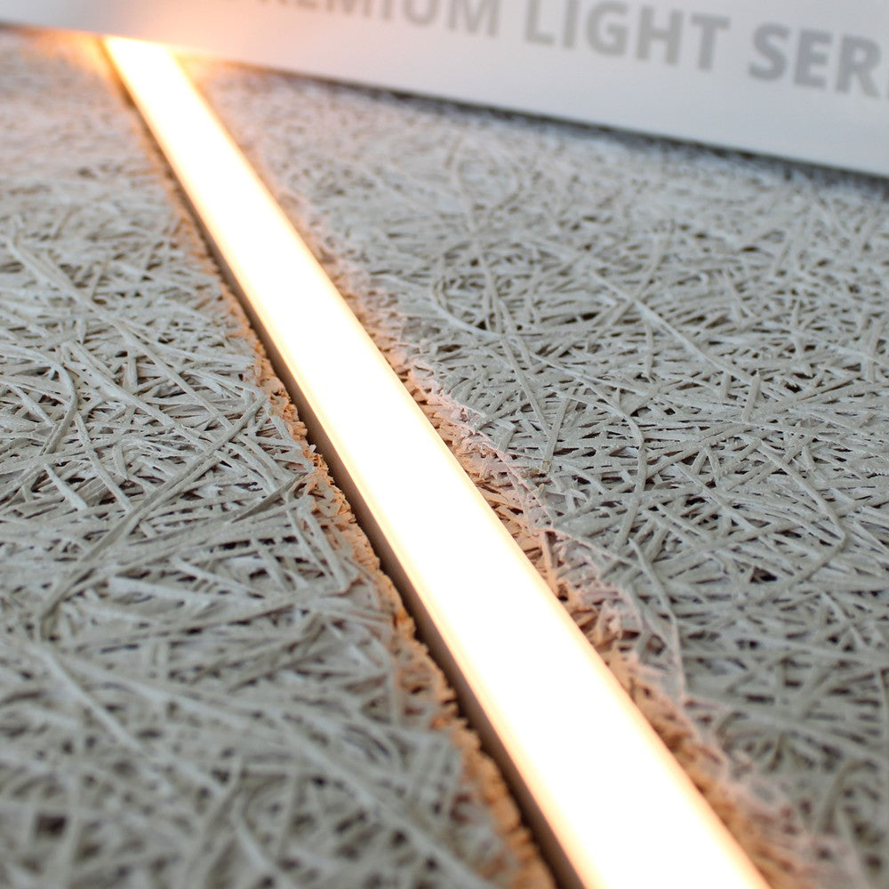 Troldtekt LED Skinnesæt 6x60 cm - Planforsænket inkl. Akustilight, ledninger og driver