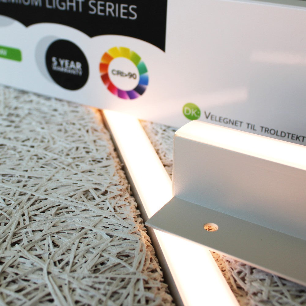 Troldtekt LED Skinnesæt 6x60 cm - Planforsænket inkl. Akustilight, ledninger og driver