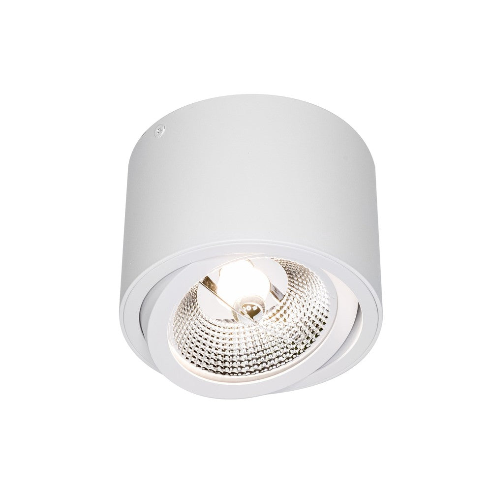CHLOE AR111 loftslampe - Rund hvid, justerbar, GU10 AR111 (250W) med 5 års producentgaranti.
