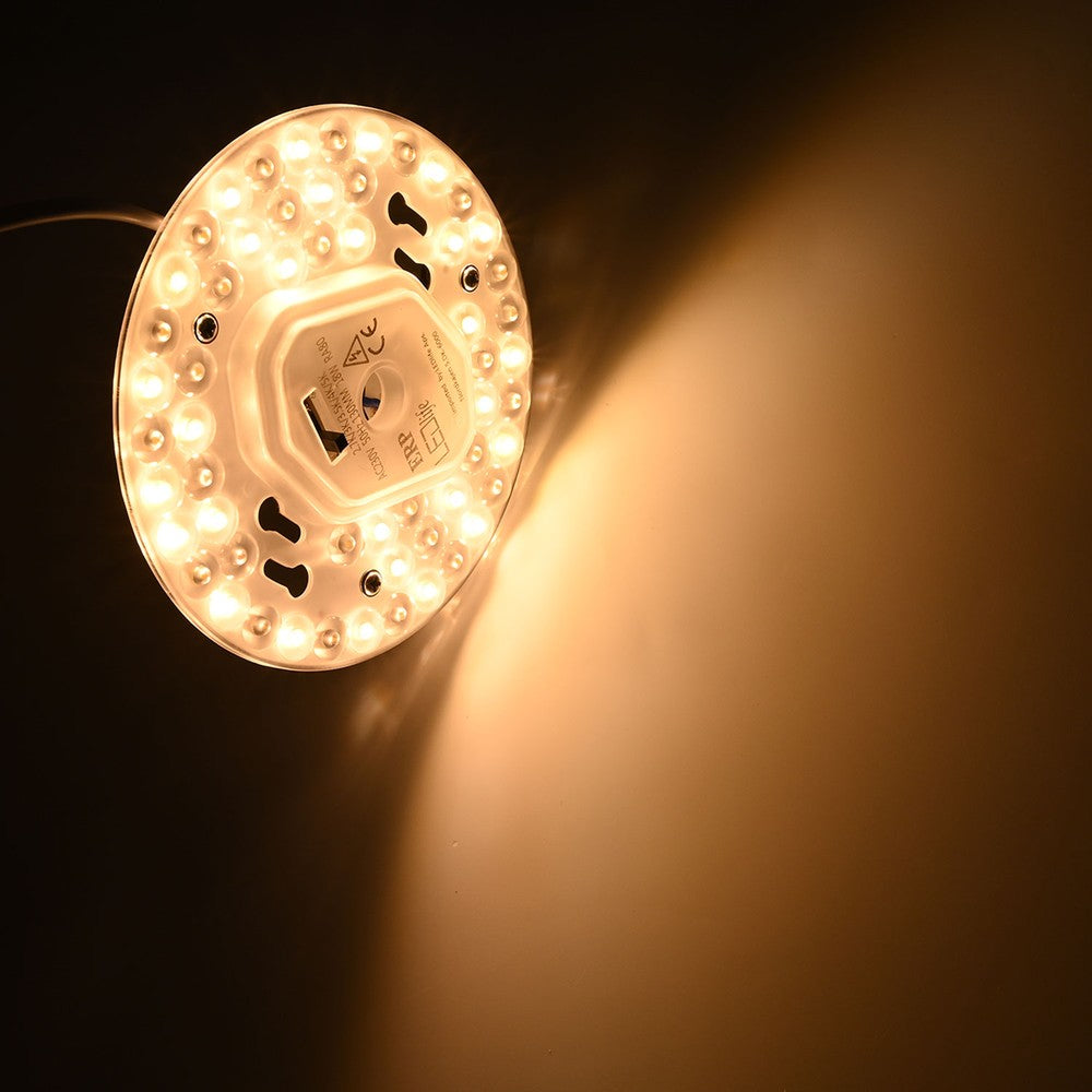 LED indsats 18W med linser, Ø130 mm, dæmpbar, 5-i-1 CCT, Flicker Free