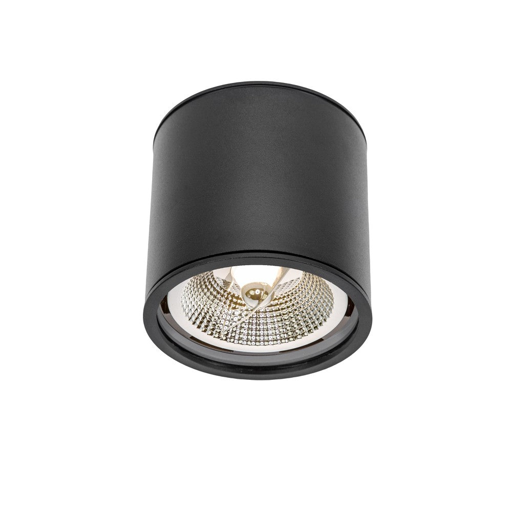 CHLOE AR111 GU10 IP65 Rund Sort - Vandtæt 230V LED Spotlampe med IP65-rating