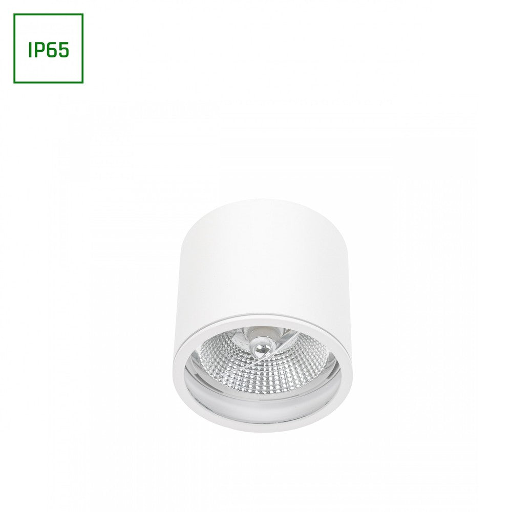CHLOE AR111 GU10 IP65 Rund Hvid Udendørs LED Spotlampe - 230V, Vandtæt IP65