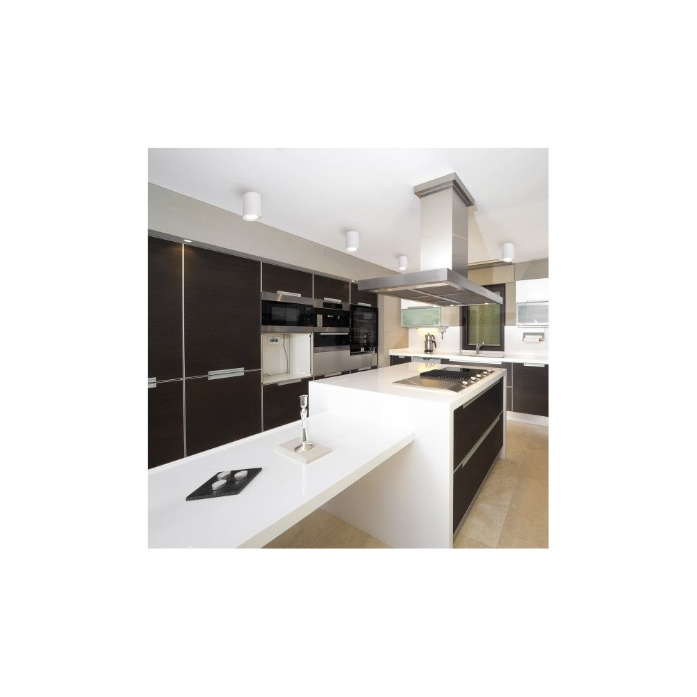 CHLOE GU10 IP20 rund hvid - 230V-indbygningsspots for enkel installation i hvid finish