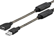 USB 2.0 FORLÆNGERKABEL A-A HAN-HUN 10M