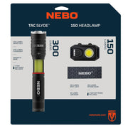 NEBO Tac slyde lygte og pandelampe i sampak