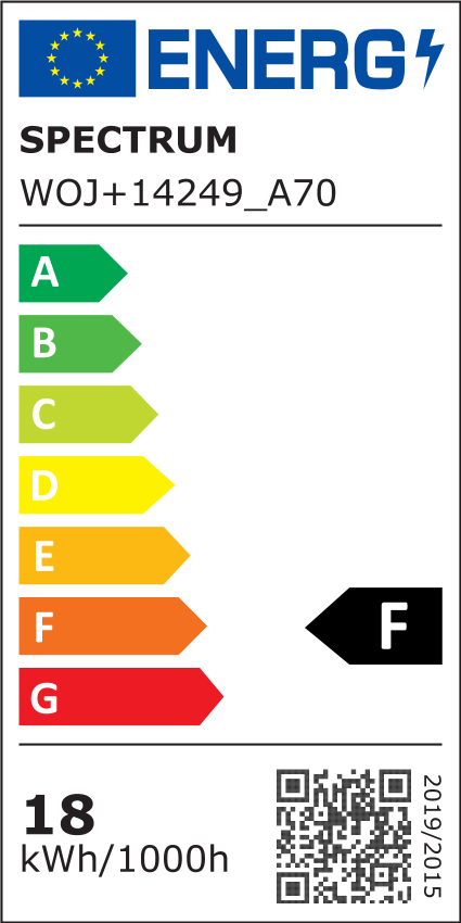 LED A70 E27 230V 18W Spektrum Pære - 1800lm RA80