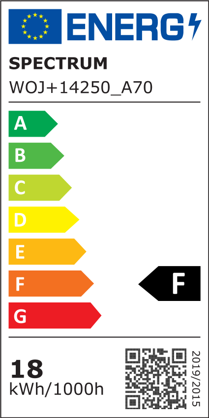 LED A70 E27 230V 18W Spektrum Pære - 1800lm RA80