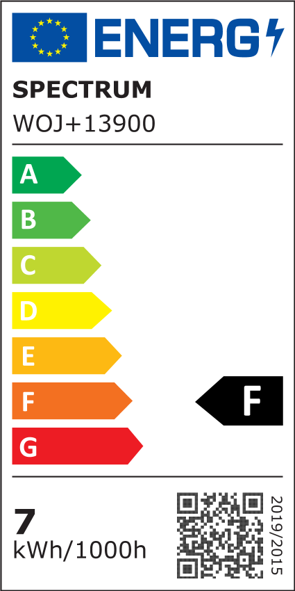 LED-pære A60 E27 230V 7W varm hvid Spectrum - 600lm, RA80