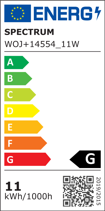 Spectrum 11W LED spotpære - Hvid, 12V, G53 sokkel, AR111, 780lm, RA80