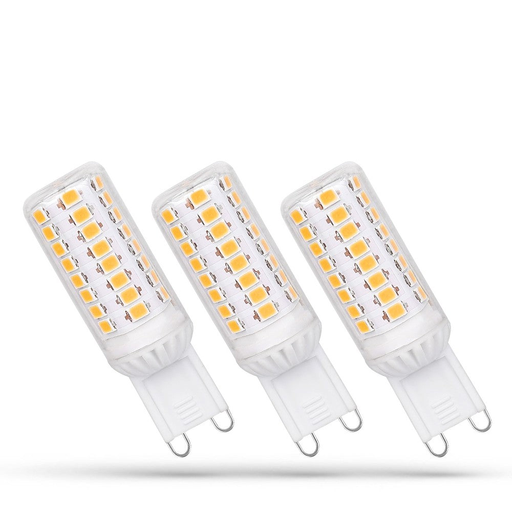 3-pak 4W LED pærer - 230V, G9, dæmpbar med 5 års producentgaranti