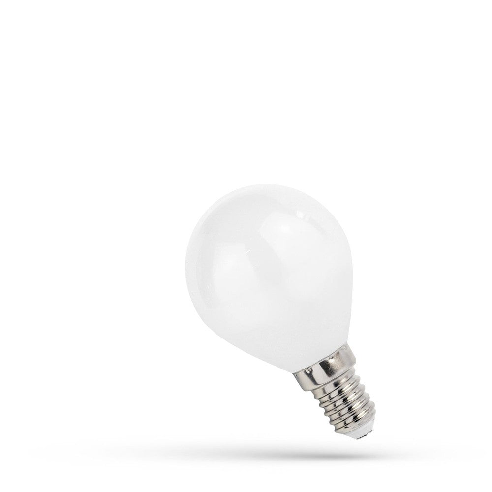 6W LED kronepære - P45, kultråd, matteret glas, E14, 800lm, RA80