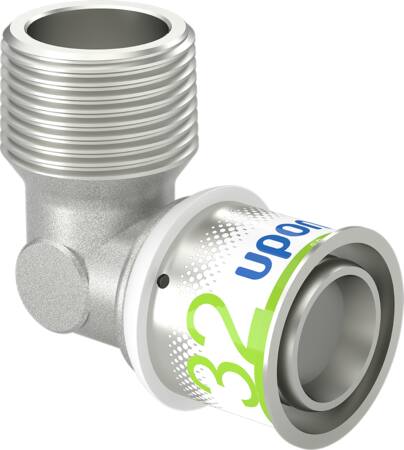 Uponor S-Press vinkel m/nippel 32-R1"MT