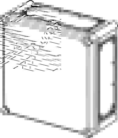 Fibox Kassebund - 380x280x100 - 4 skruehuller