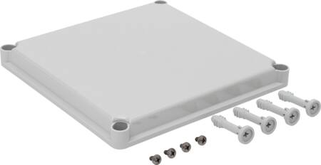 Fibox Grå Låg - 280x280x30 - 4 skruehuller