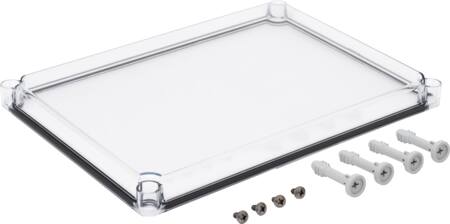 Fibox Klar Låg - 380x280x30 - 4 skruehuller