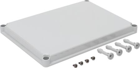 Fibox Grå Låg - 380x280x30 - 4 skruehuller