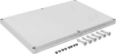 Fibox Grå Låg - 560x380x30 - 6 skruehuller