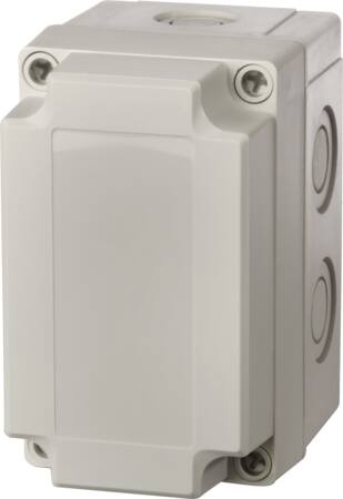 Fibox med gråt låg - 130x80x100 - 4 skruehuller