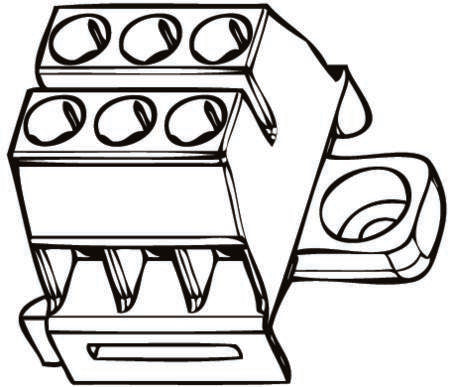 RÆKKEKLEMME 1640SP-03 6 MM2