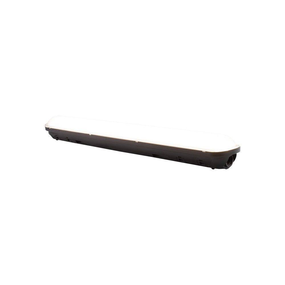 Sort LIMEA Kæmpe Hermetisk LED-armatur 600mm 20W 230V IP65 IK09 600x72x70mm med 5 års producentgaranti