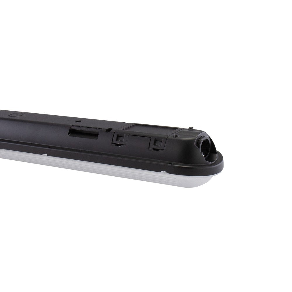 Sort LIMEA Kæmpe Hermetisk LED-armatur 600mm 20W 230V IP65 IK09 600x72x70mm med 5 års producentgaranti