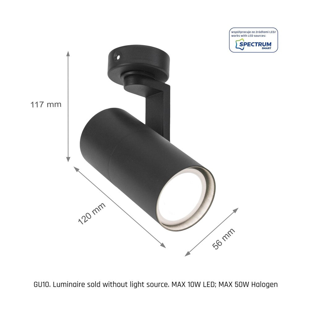 MADARA MINI II GU10 Overflademonteret Sort LED Spots - 230V