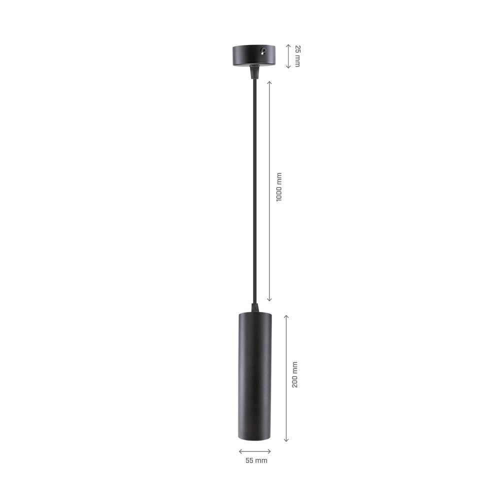 MADARA MINI II GU10 Pendellampe Sort 230V IP20 Ø55x200mm