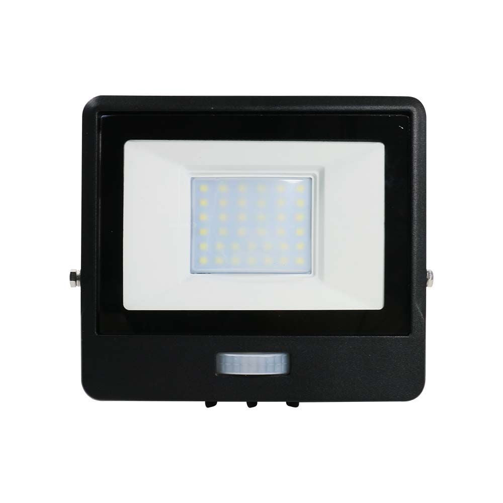 V-Tac 30W LED projektør med sensor - Samsung LED chip, 5 års garanti, IP65