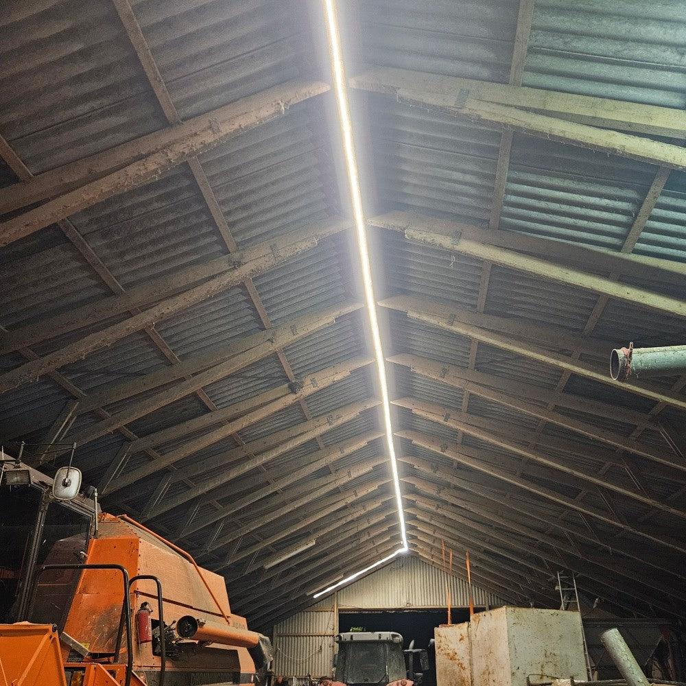 Arbejdslys 50m strip på tromle - 230V, IP67, 120 LED/m, 9W/m, 1320 lm/m, RA80