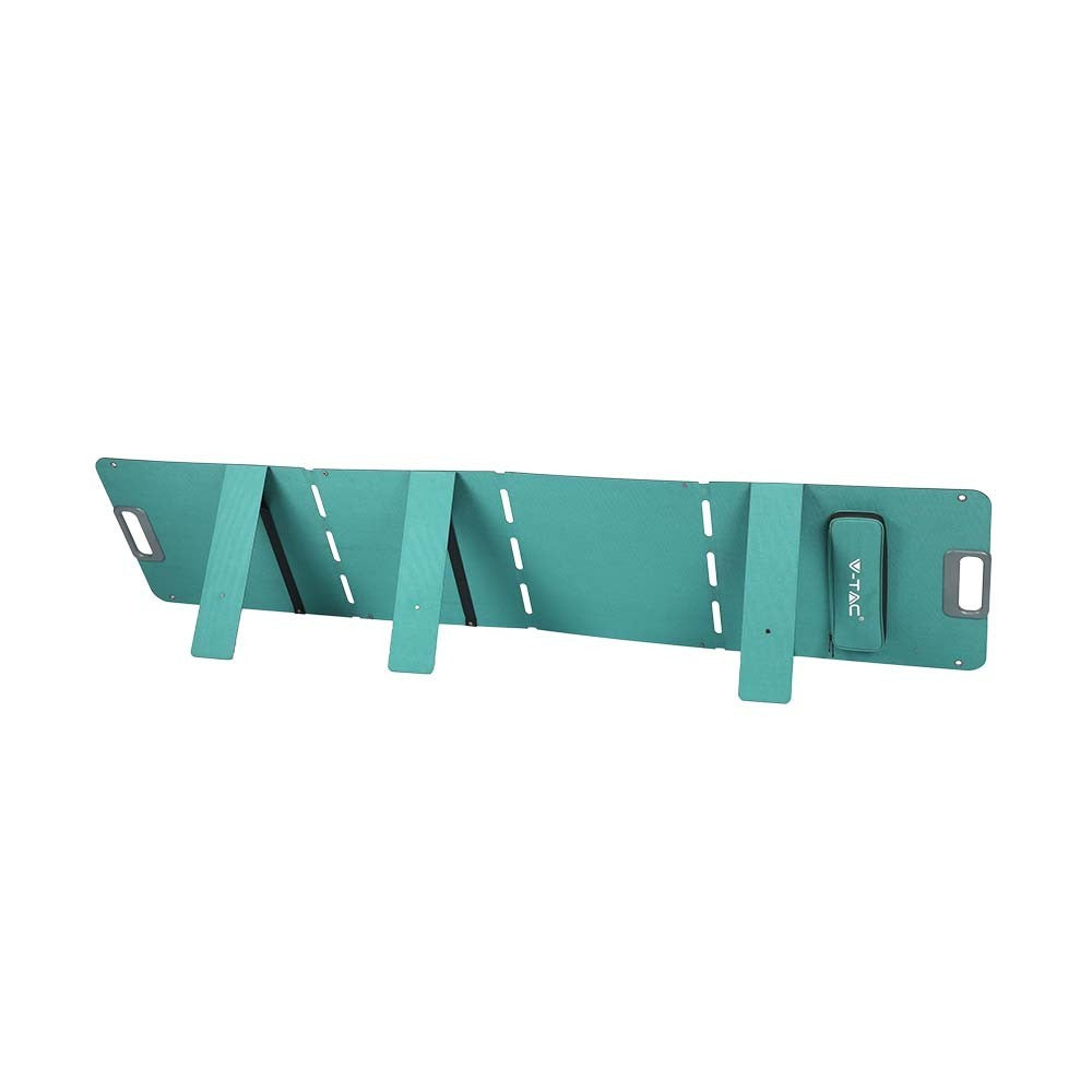 V-Tac Foldbar Solcellepanel - 120W til Bærbar Strømforsyning/Power Station med 5 års Producentgaranti