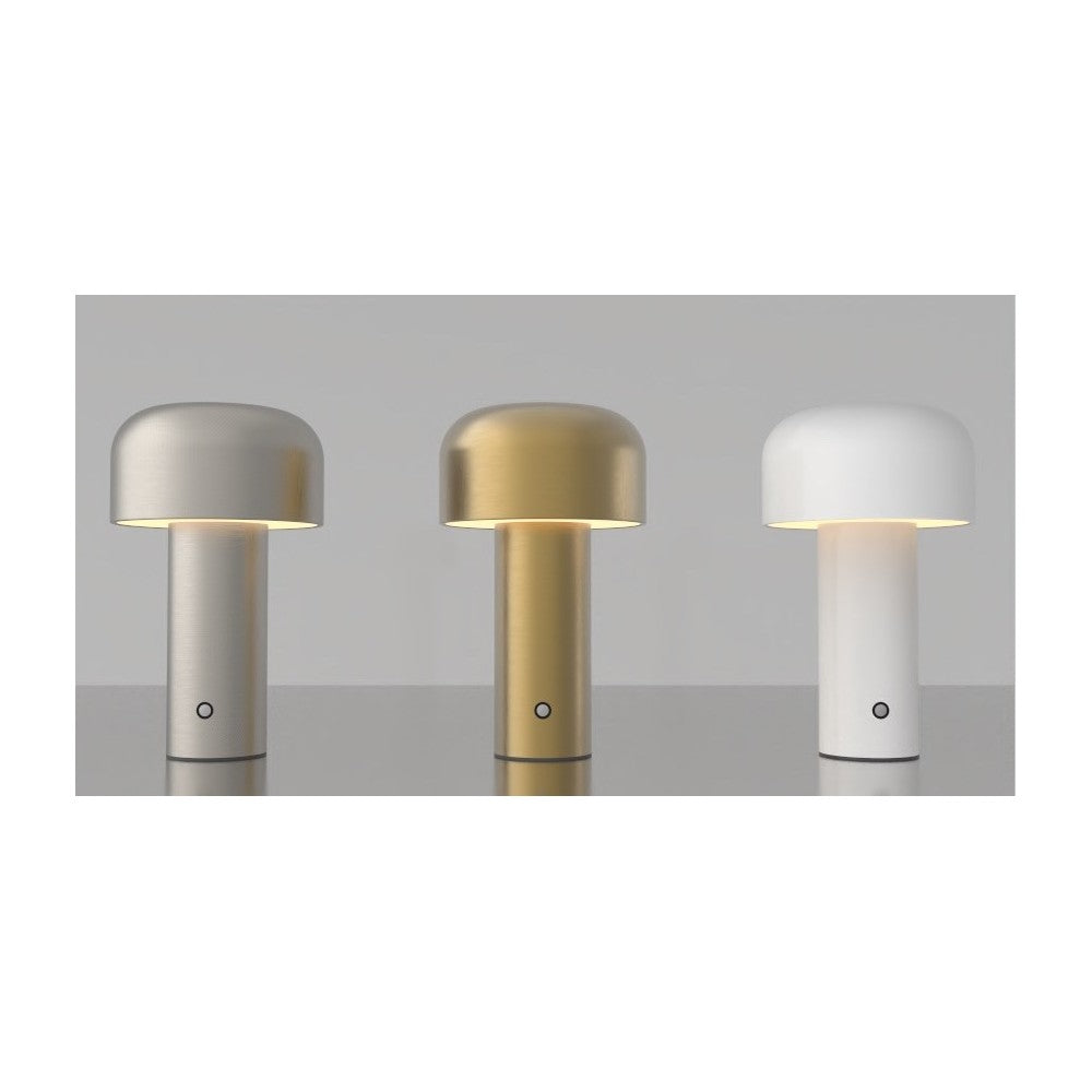 LEDlife Mushroom bordlampe - Sølv, genopladelig, touch dæmpbar, IP20, 3W, 100lm, RA90